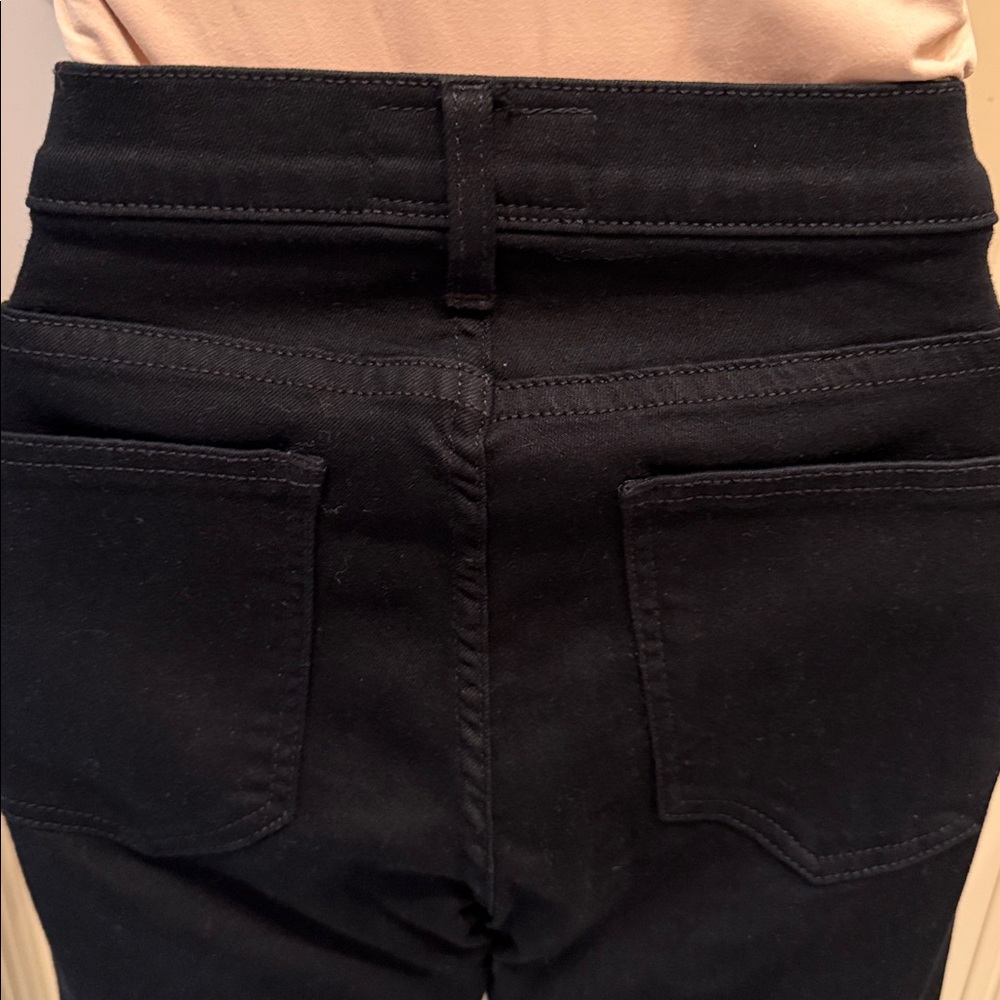 Current/Elliott "The Low Bell" Flare Jeans - Jet Black - Size 28 - Picture 6 of 8